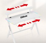 Hero 1.9 RGB White 120 cm gaming desk