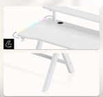 Hero 1.9 RGB White 120 cm gaming desk