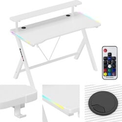 Hero 1.9 RGB White 120 cm gaming desk