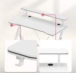 Hero 1.9 White 120 cm gaming desk