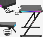 Hero 2.5 RGB Black 120 cm gaming desk