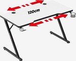 Hero 2.5 White 120 cm gaming desk