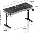 Hero 3.6 gaming desk Black