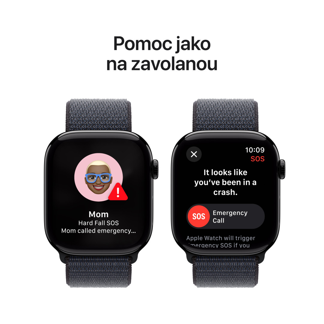 Hliníkové puzdro Apple Watch Series 10 GPS 42 mm Jet Black s atramentovou športovou slučkou (MWWG3QC/A)