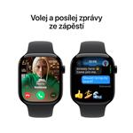 Hliníkové puzdro Apple Watch Series 10 GPS 42 mm Jet Black s čiernym športovým remienkom - M/L (MWWF3QC/A)