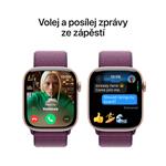 Hliníkové puzdro Apple Watch Series 10 GPS 46 mm ružovo-zlaté so švestkovou športovou slučkou (MWWV3QC/A)