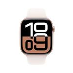 Hliníkové puzdro Apple Watch Series 10 GPS + Cellular 46 mm Rose Gold so športovým remienkom Light Blush - S/M (MWY63QC/A)