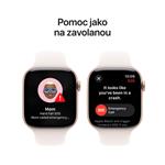 Hliníkové puzdro Apple Watch Series 10 GPS + Cellular 46 mm v ružovo-zlatej farbe so športovým remienkom Light Blush - M/L (MWY73QC/A)