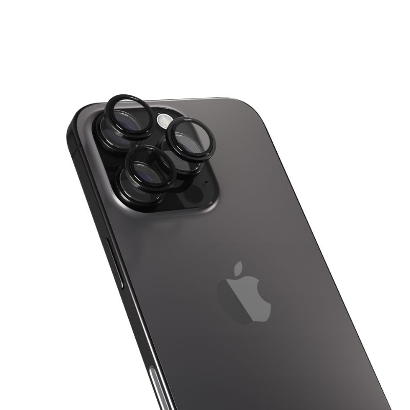 Hliníkový ochranný kryt objektívu Epico pre Apple iPhone 16 Pro/16 Pro Max - čierny