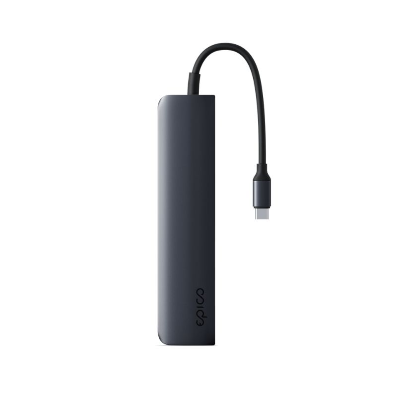 Hliníkový rozbočovač Epico 6v1 | 100W USB-C PD | tmavý atrament |