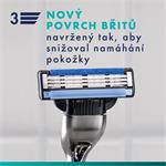 Holiaci strojček Gillette Mach3 + 2 NH