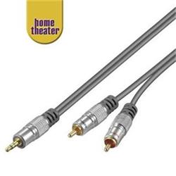 Home Theater HQ Kabel Jack 3,5mm - 2x CINCH, M/M, 5m