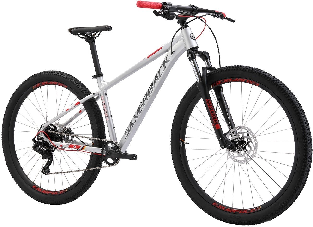 Horské kolo SILVERBACK Stride Sport Silver / Red - 18"/L