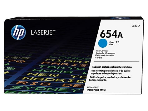HP 654A tisková kazeta azurová, CF331A