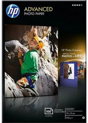 HP Advanced Photo Paper Glossy 250g/m2 10x15cm borderless 100listů