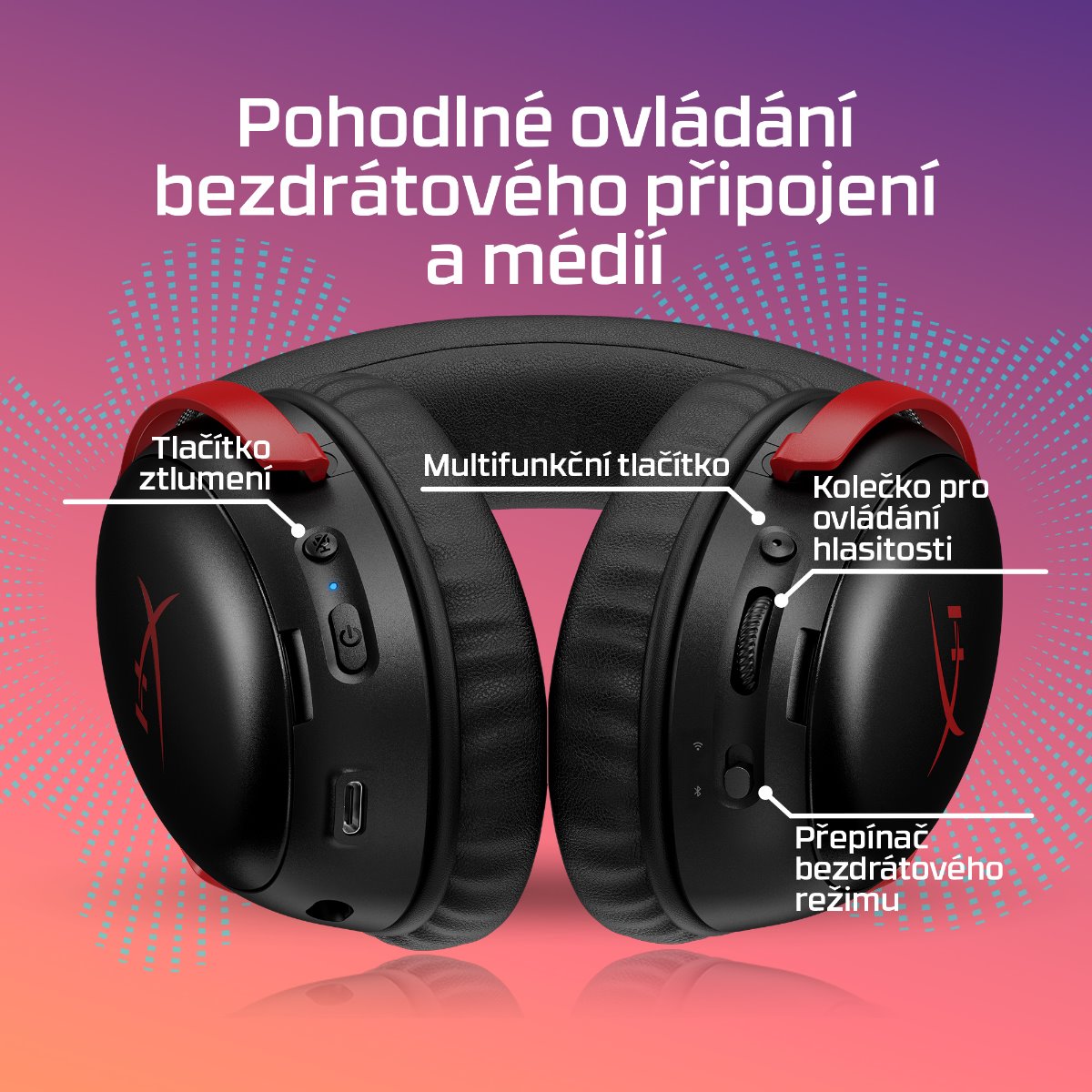 HP HyperX Cloud III S headset černá