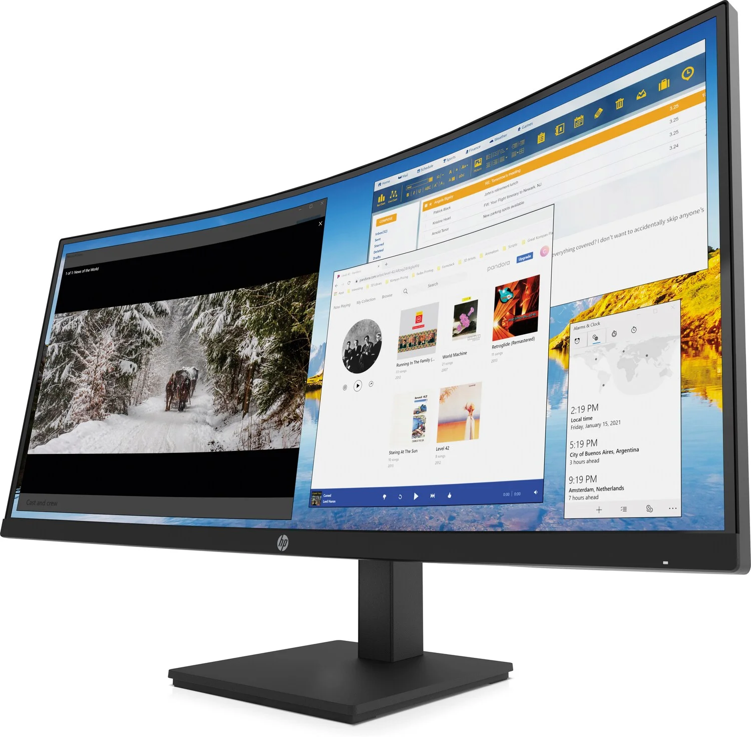 HP M34d WQHD Curved Monitor (3B1W4AA)