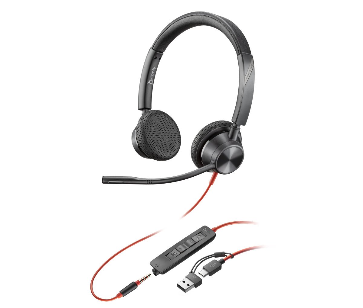 HP Poly Blackwire 3325 USB-C HS + 3.5mmP +USB-C/A (8X221AA)