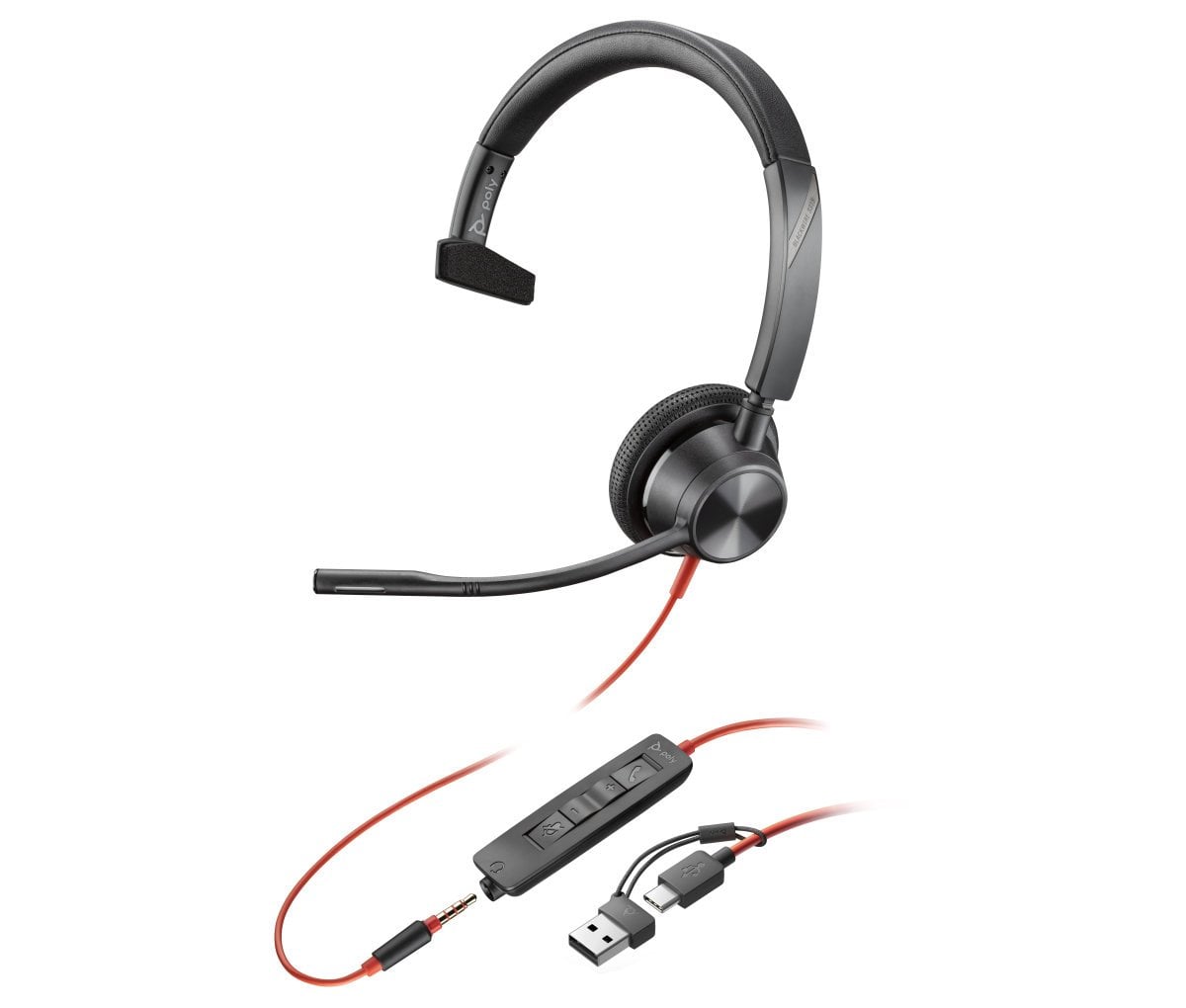 HP Poly BW 3315 USB-C HS +3.5mmP + USB-C/A (8X217AA)