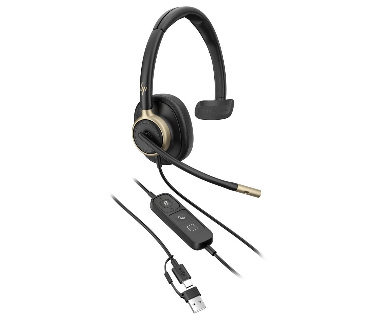 HP Poly Mission 815 Monaural USB Wired Headset WW
