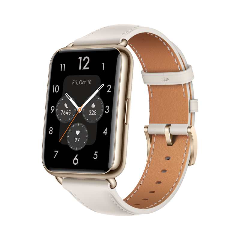 Huawei Watch Fit 2 Classic Moon White + Moon White Leather Strap