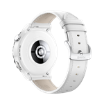 Huawei Watch GT3 Pro 43 mm, strieborný rámček, biele keramické puzdro, biely kožený remienok