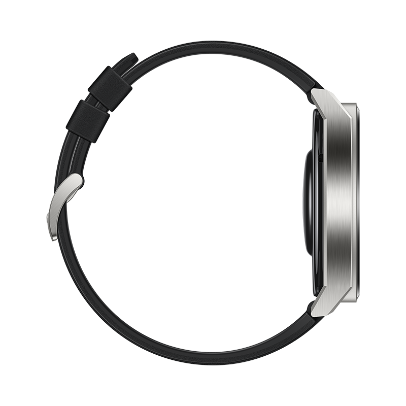 Huawei Watch GT3 Pro 46 mm, Light Titanium Case + Black Fluoroelastomer Strap