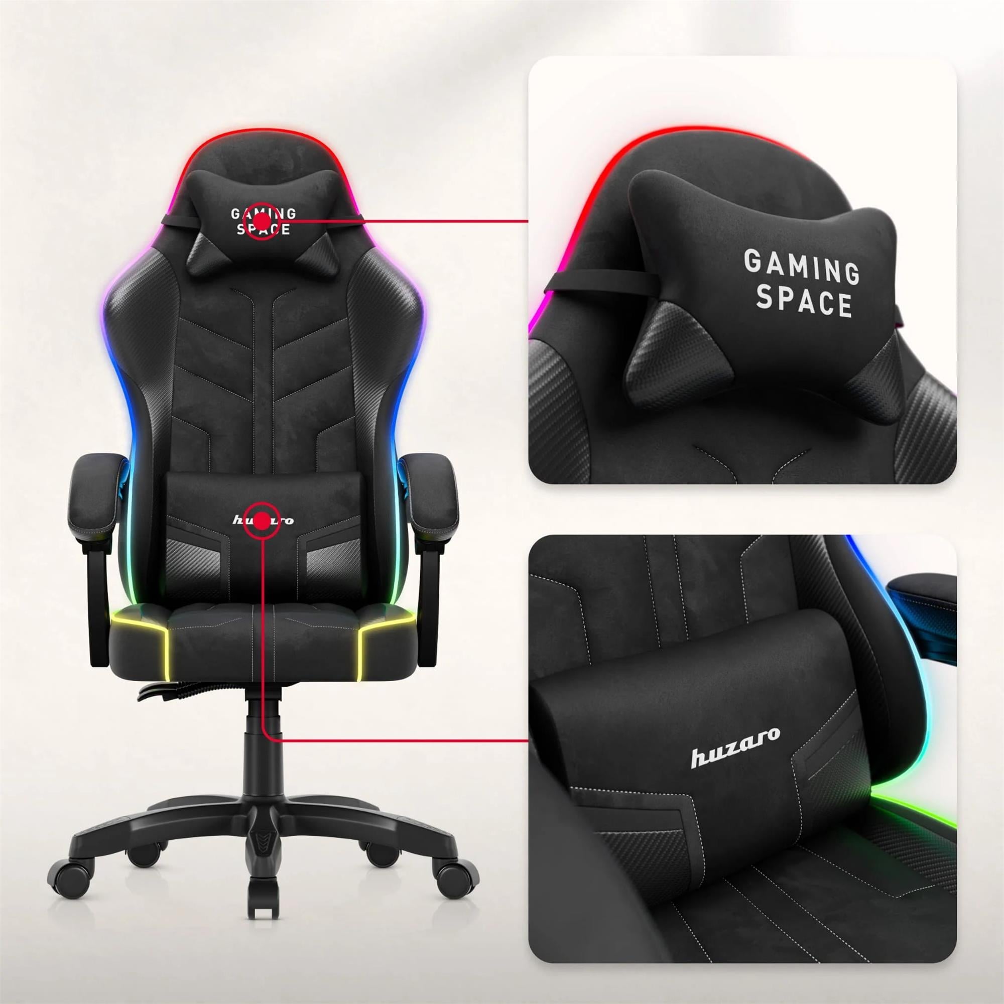 Huzaro Force 2.7 RGB herní křeslo, černé
