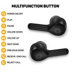 HYPERBASS True Wireless Sonic+ slúchadlá do uší s mikrofónom HEP-5300-BK