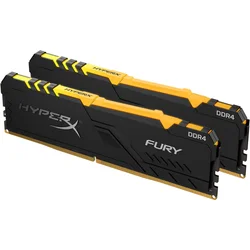 HyperX FURY DDR4 16GB (Kit 2x8GB) 2400MHz CL15 SR x8 RGB HX424C15FB3AK2/16 - Paměťové moduly