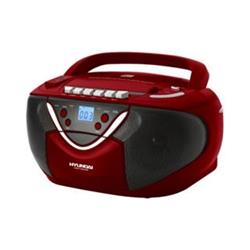 HYUNDAI Přenosný radiomagnetofon TRC718AU3R červený, CD-R/RW,MP3,WMA, kazetový přehrávač, analogový AM/FM tuner,USB