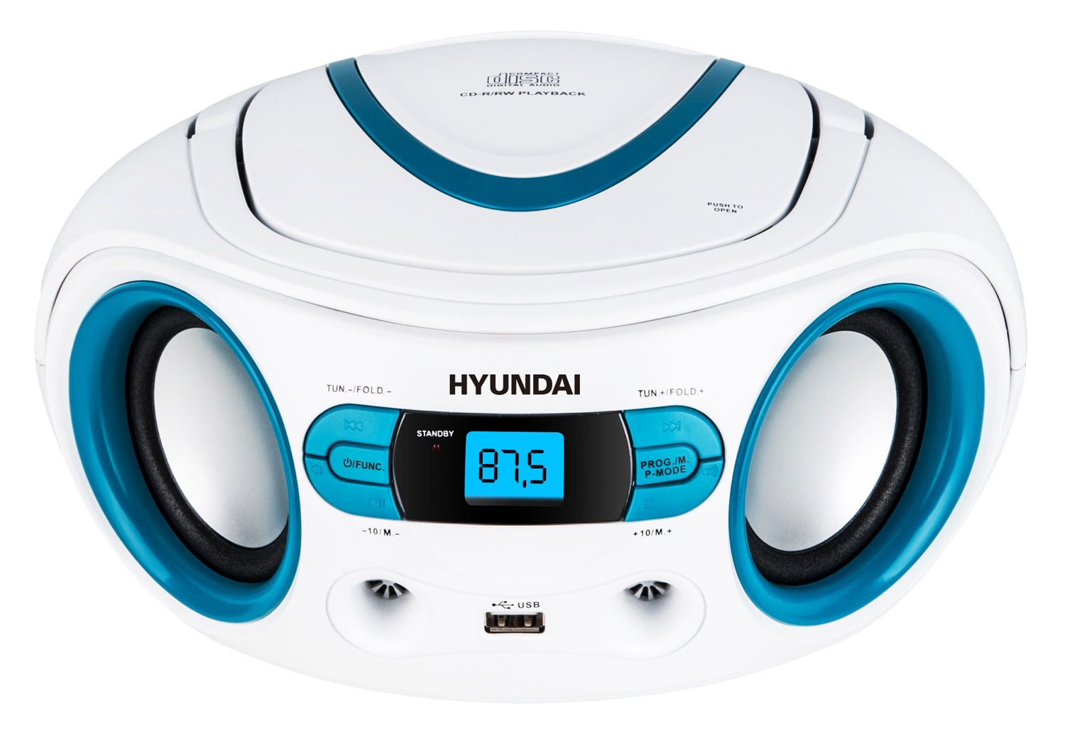 Hyundai TRC 533 AU3WBL Radiopřijímač s CD/MP3/USB, bílá/modrá