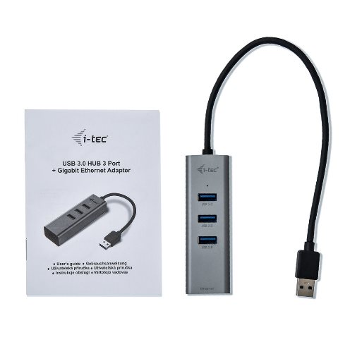 i-tec USB 3.0 Metal HUB 3 Port + Gigabit Ethernet U3METALG3HUB