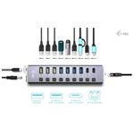 i-tec USB 3.0/USB-C Charging HUB 9port LAN + Power Adapter 60W