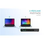 i-tec USB-C/Thunderbolt KVM dokovacia stanica s dvoma displejmi, Power Delivery 65/100W