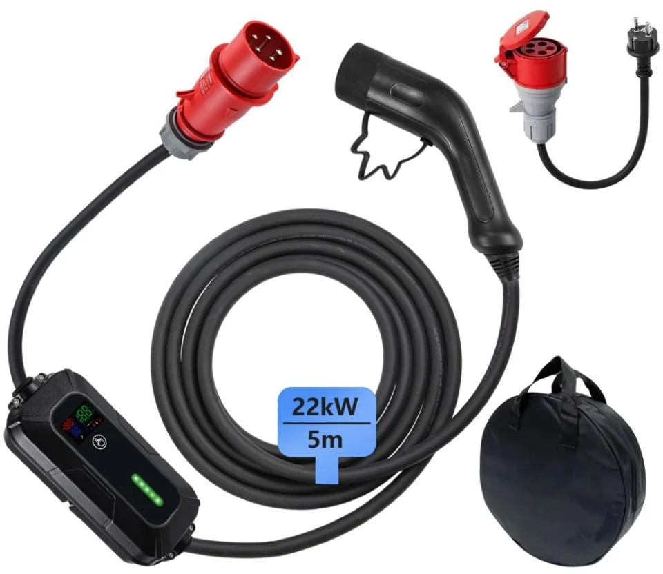 IMMAX cestovní nabíjecí stanice pro elektromobily EV/PHEV AC Type 2, 22 kW