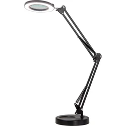 IMMAX LED stolní lampička ZOOM s lupou 12W stmívatelná černá