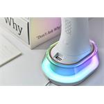 IMMAX LED stolová lampa CORELLA biela + zlaté prvky