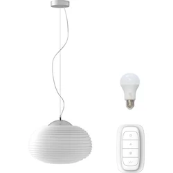 Immax NEO COCONO závesný luster biele sklo 34x22cm vrátane Smart zdroj E27 RGBW Zigbee 3.0 07067L