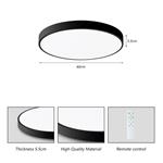 IMMAX NEO LITE SEMPLICI SMART stropné svietidlo 40cm 36W 2736 lm, s podporou BEACON, Wi-Fi, TUYA, čierne