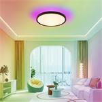 IMMAX NEO LITE TUDO SMART stropné svietidlo s RGB podsvietením 40cm, 50W Wi-Fi čierna, TUYA