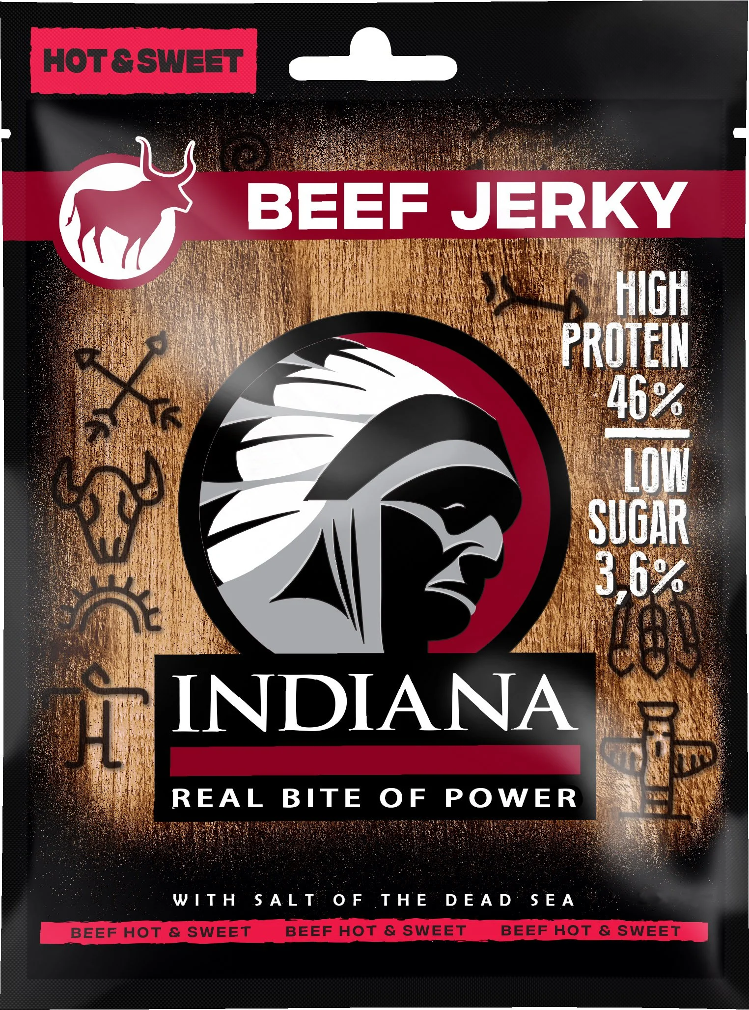 INDIANA Jerky hovězí Hot & Sweet 25g