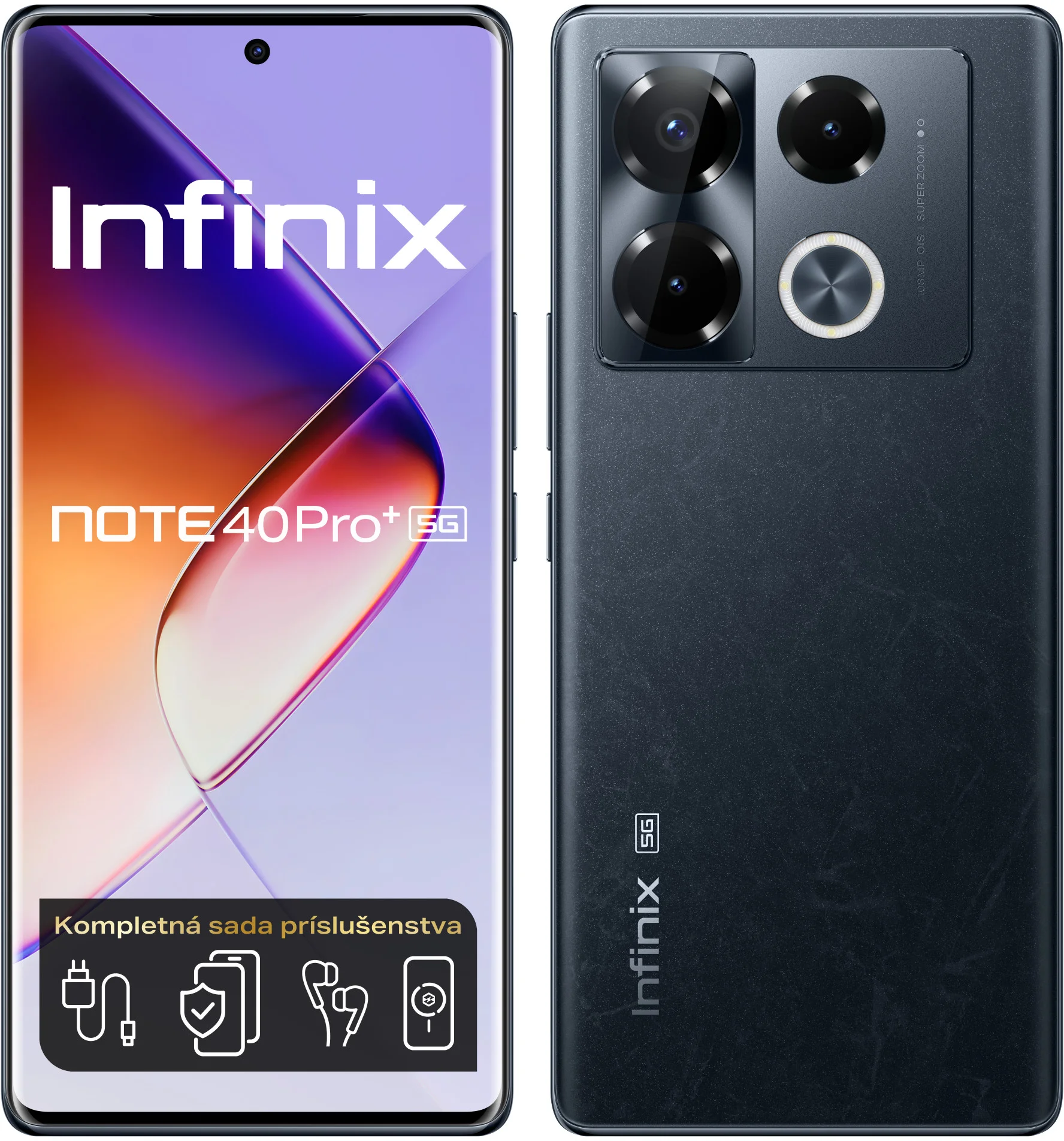 Infinix Note 40 Pro+ 5G 12+256GB Obsidian Black