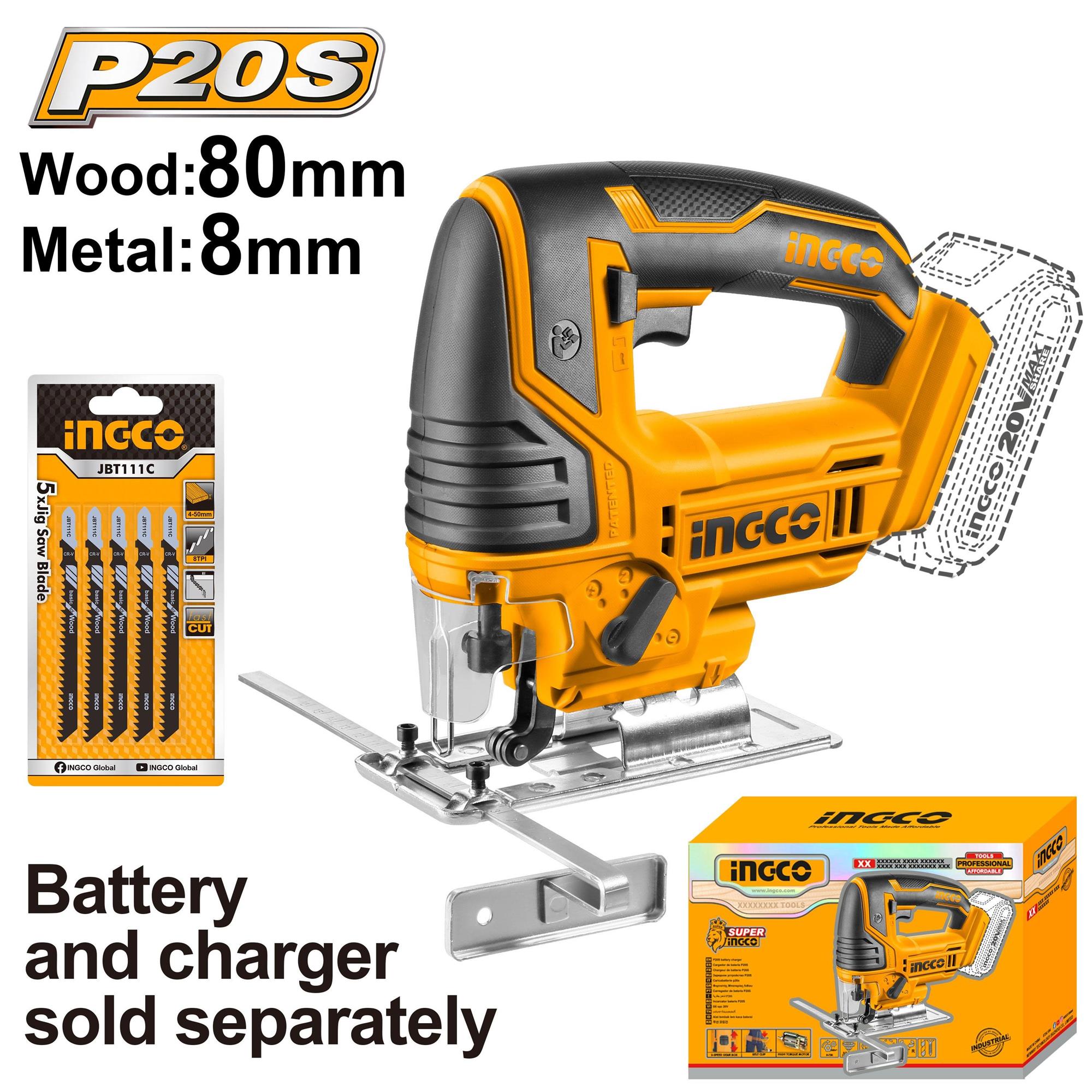 Ingco CJSLI8501 AKU přímočará pila bez baterie a nabíječky