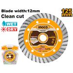 Ingco DMD031251 Rezný kotúč, diamantový kotúč 125 x 1 mm