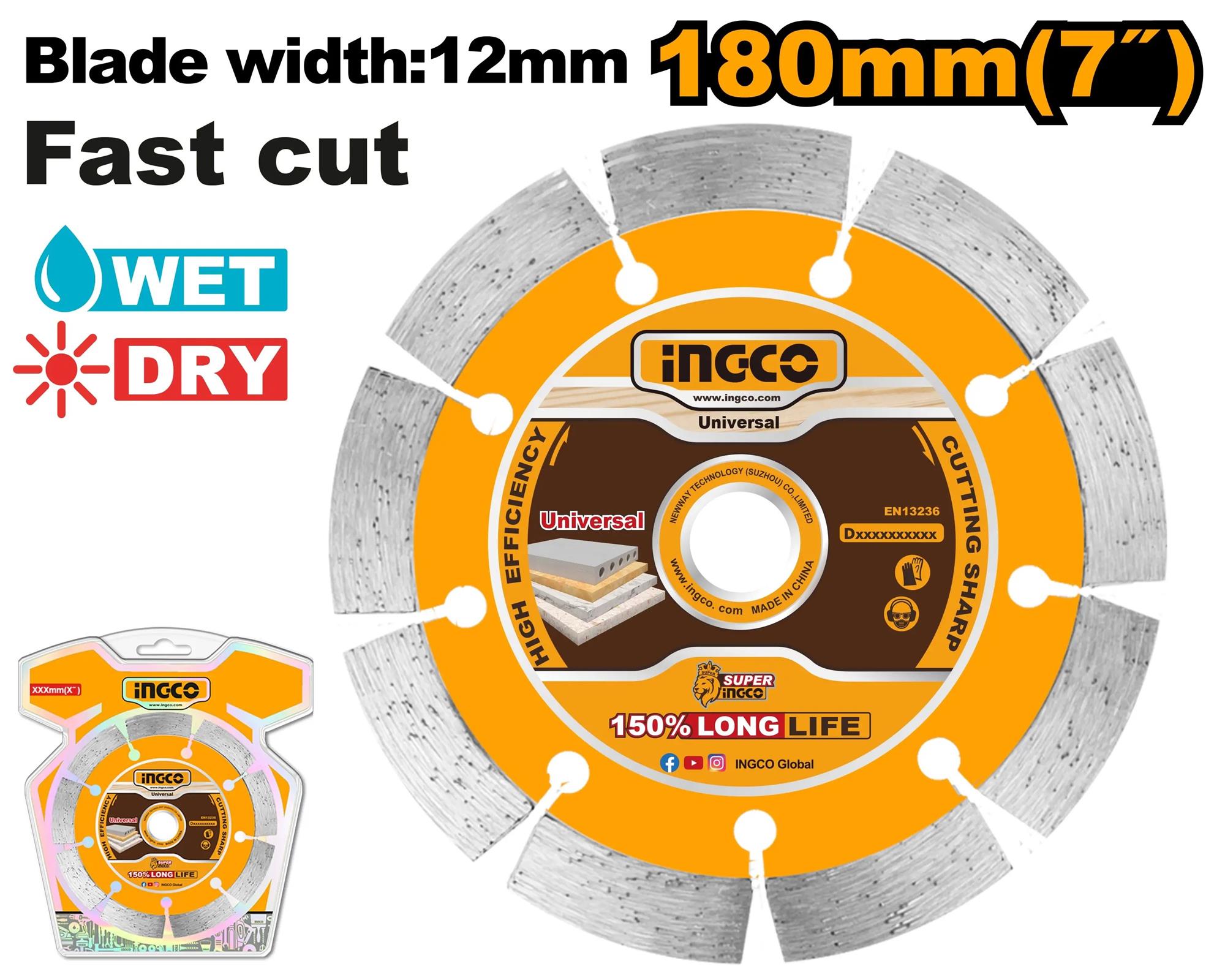 Ingco kotouč diamantový 180 x 12 mm