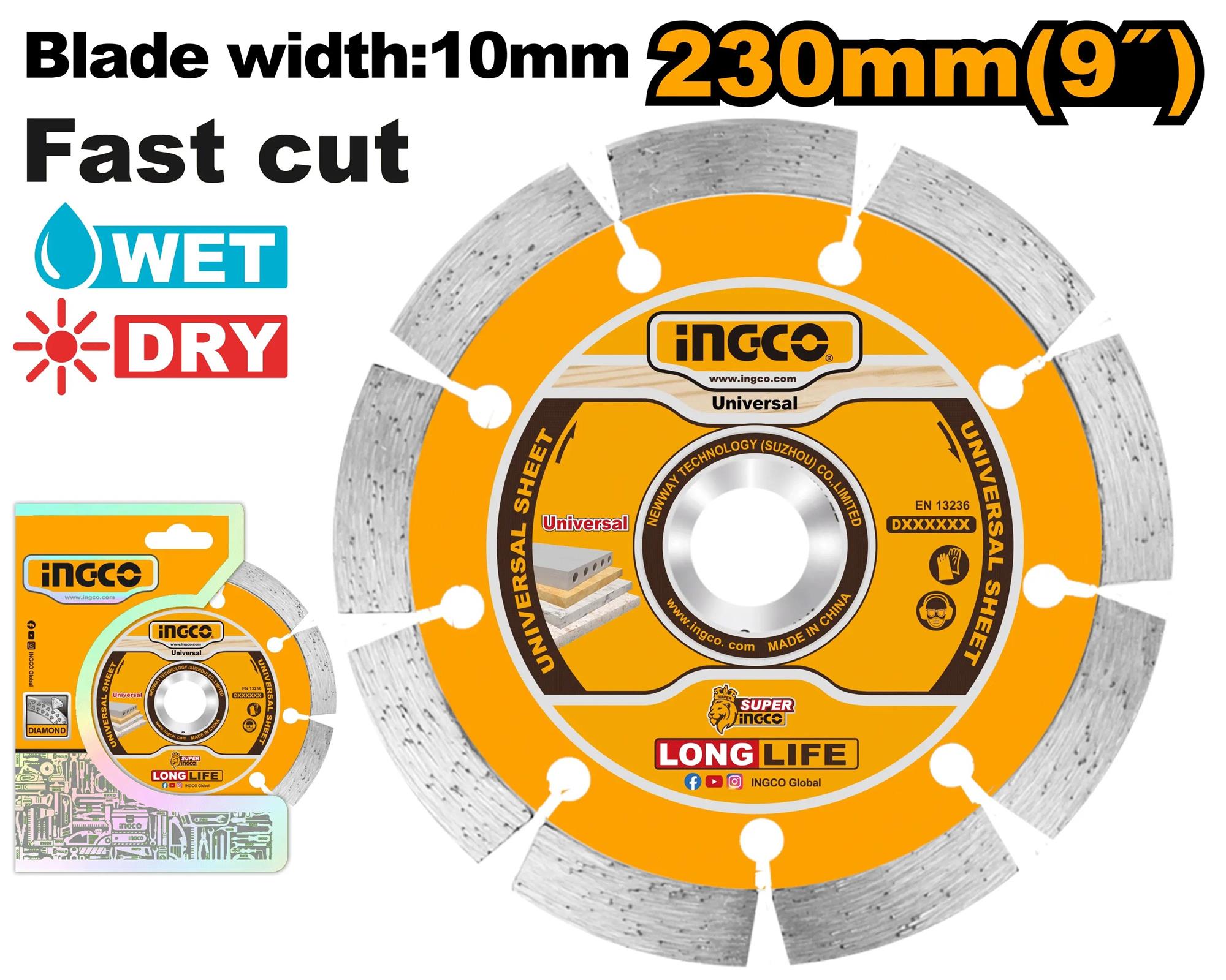 Ingco kotouč diamantový 230 x 10 mm