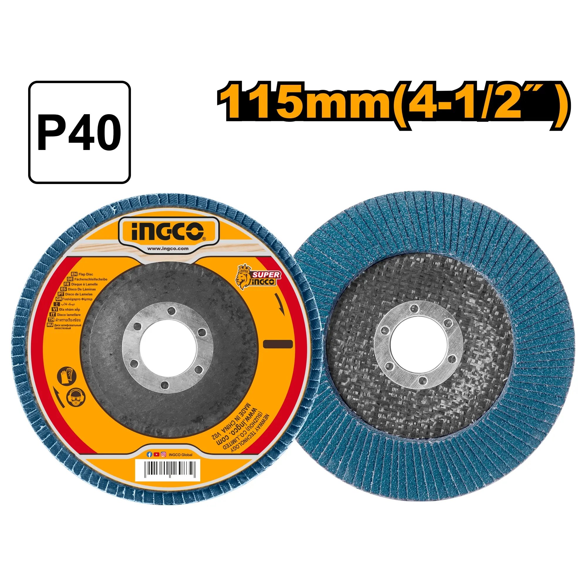 INGCO Kotouč lamelový P40 115 x 22,2 mm