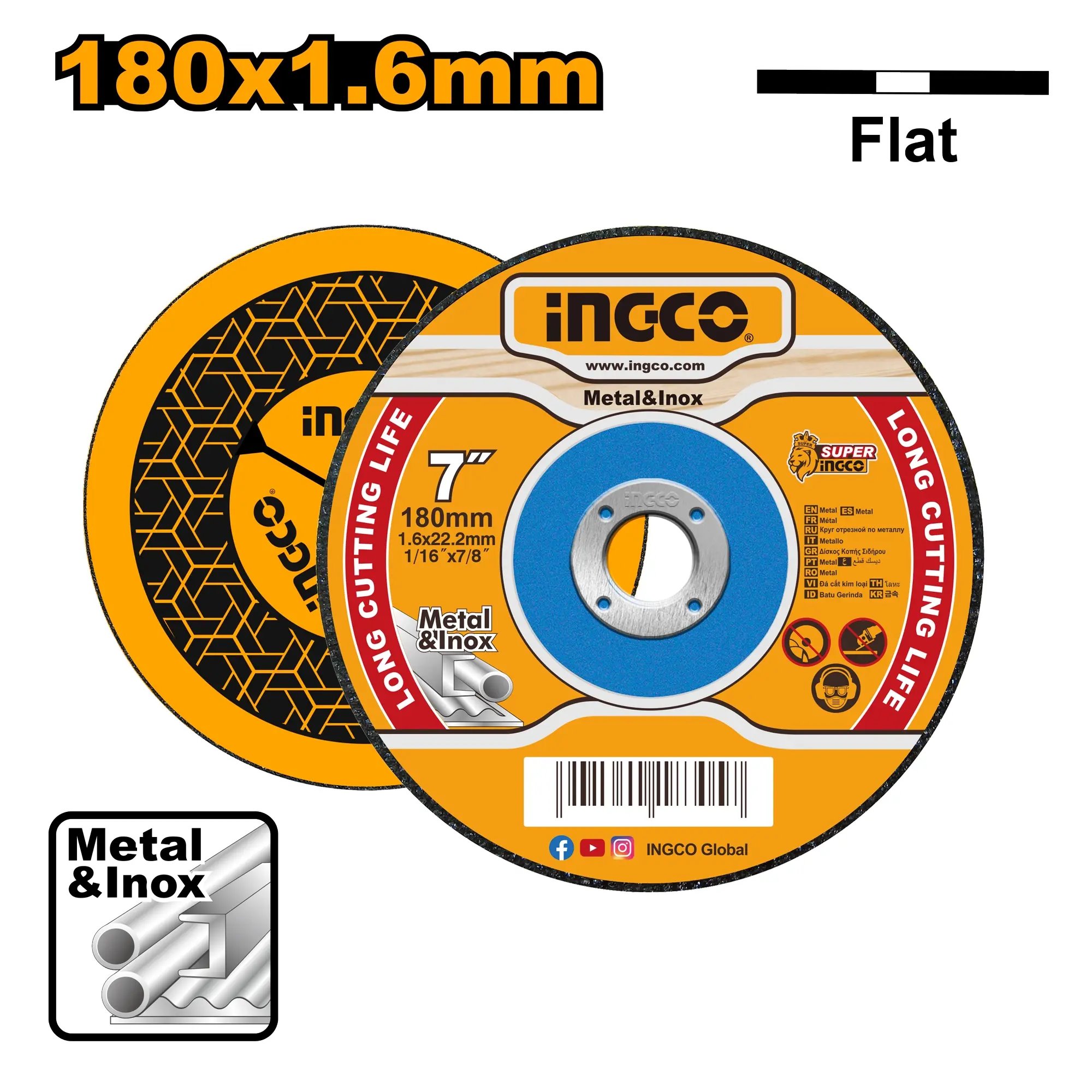 Ingco kotouč řezný na kov 180 x 1,8 mm
