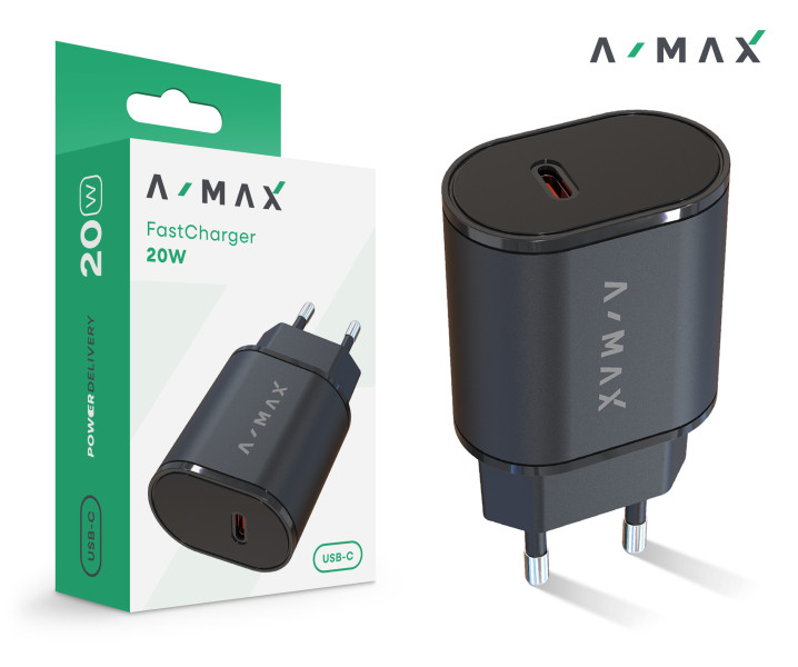 Inteligentná nabíjačka Aligator A-MAX Power Delivery 20 W USB-C, biela